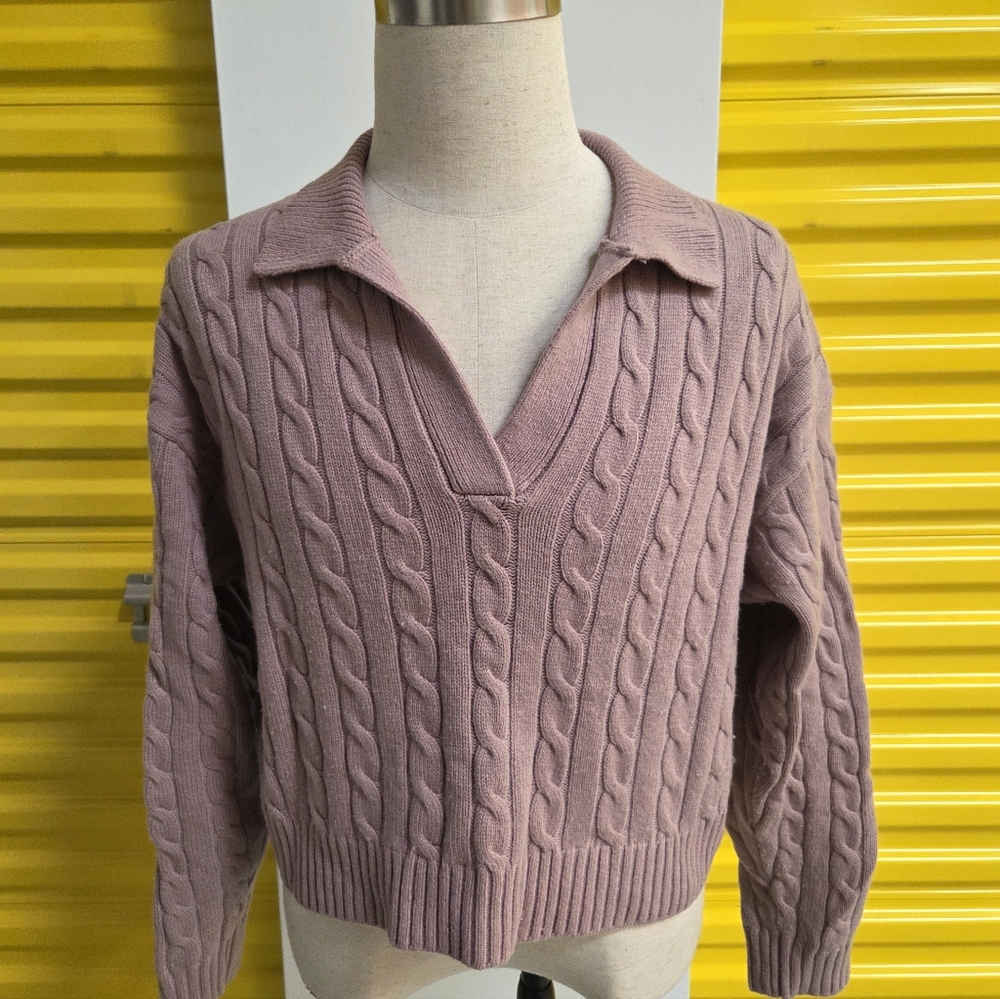 Sunday Best Cable Knit V-Neck Sweater